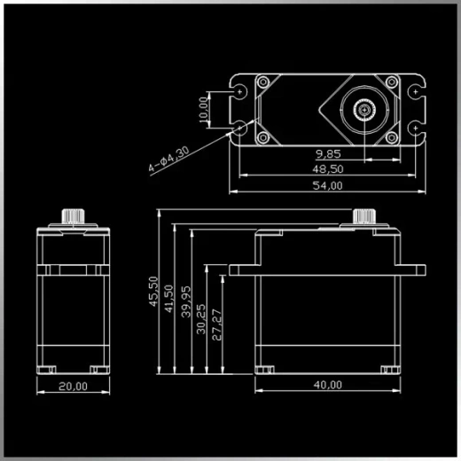 KMDCS3520 цифровой стандартный сервопривод со стальными шестернями