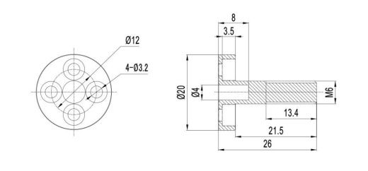 Адаптер для моторов 4012 EEE / 4014 EEE / 3506 EEE