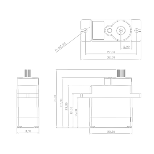 Мини сервопривод KMGDD1338