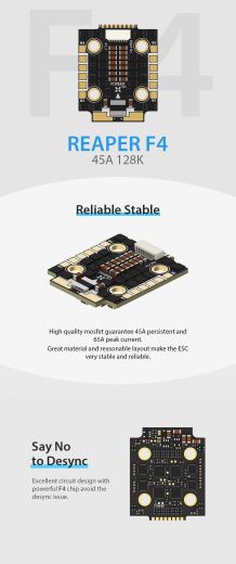 Регулятор оборотов Foxeer Reaper F4 Mini 45A (4-в-1, BLHeli32)