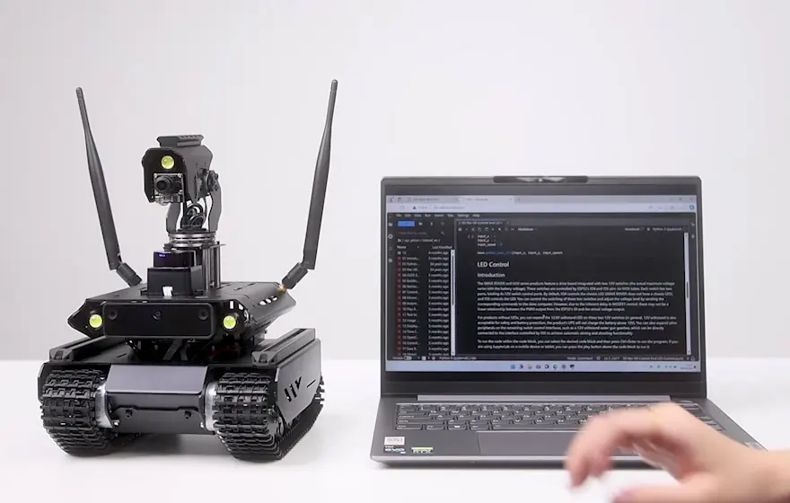 Гусеничный робот UGV Beast ROS 2 Kit с ИИ-модулем Jetson Orin Nano 4GB