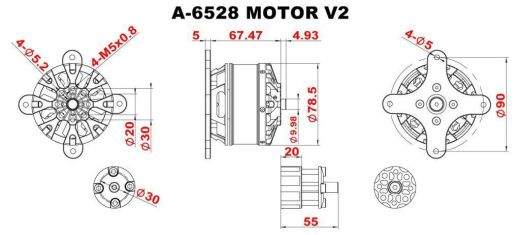 Двигатель Scorpion A-6528-180KV (V2)