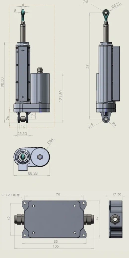 KTKM-SL-65-25-24WS бесщеточный линейный привод