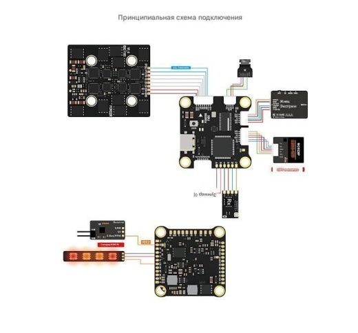 Полетный контроллер и ESC стек Foxeer F405 V2 (Plug) + Reaper 55A 30.5x30.5 Stack (8S)