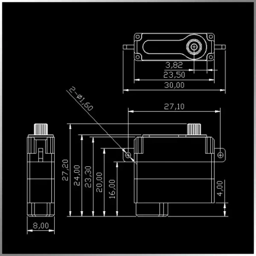 KMCLS0506W цифровой сервопривод крыла