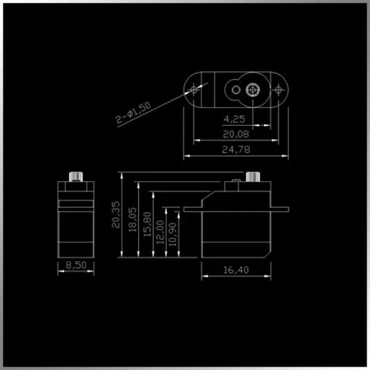 KTKM-02D микро цифровой сервопривод