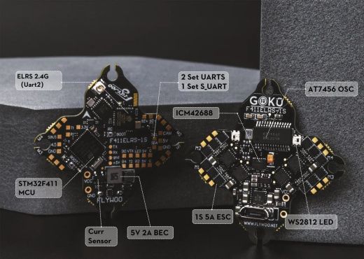 Полетный контроллер и ESC стек GOKU Versatile F411 ELRS 1S 5A AIO V2.0