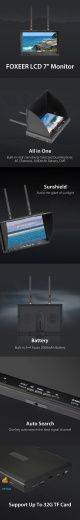FPV-монитор Foxeer 7" LCD5802D с DVR и Diversity