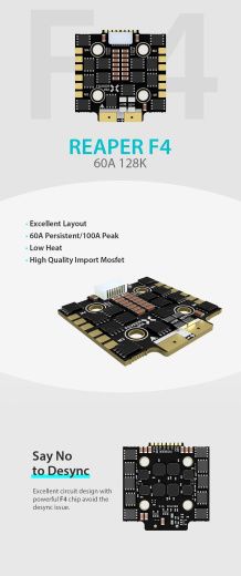 Регулятор оборотов Foxeer Reaper F4 Mini 60A (4-в-1, BLHeli32)