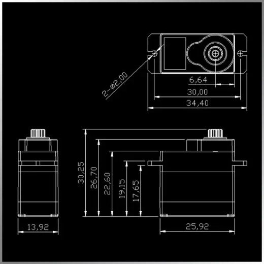 KTKM1850MD мини цифровой сервопривод