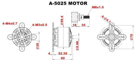 Двигатели Scorpion A-5025 PNP Combo (6s / 30cc-35cc / 3441 Вт)
