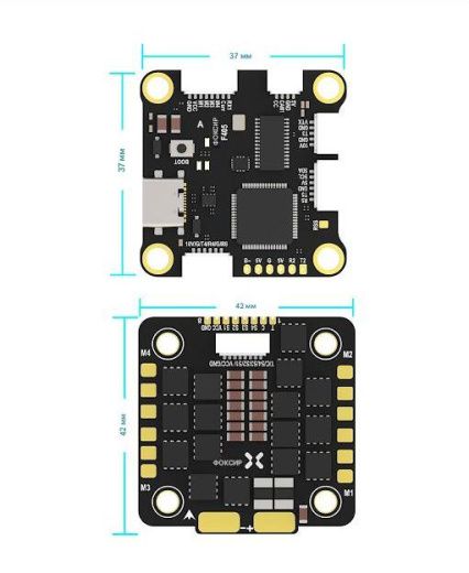 Полетный контроллер и ESC стек Foxeer F405 V2 (Plug) + Reaper 55A 30.5x30.5 Stack (8S)