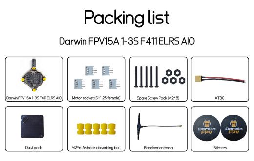 Регулятор оборотов DarwinFPV 15A 1-3S Bluejay ESC (Only ESC)