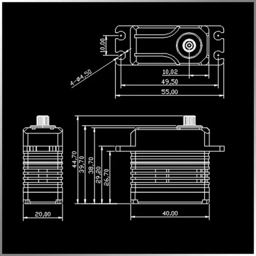 KMHB55S цифровой стандартный сервопривод с металлическими шестернями