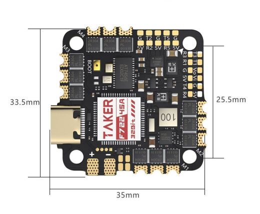 Полетный контроллер GEPRC TAKER F722 45A 32Bit AIO