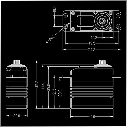 KMBLS6013 цифровой стандартный сервопривод со стальными шестернями