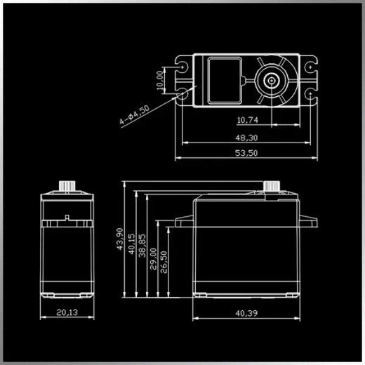 KTKM5509MA аналоговый стандартный сервопривод с металлическими шестернями