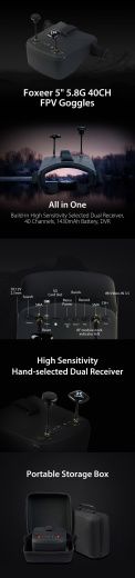 FPV-очки Foxeer 5.8G 40CH Diversity