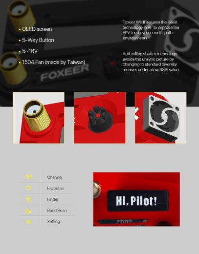 Приёмный модуль Foxeer Wildfire (5.8 ГГц, 72CH)