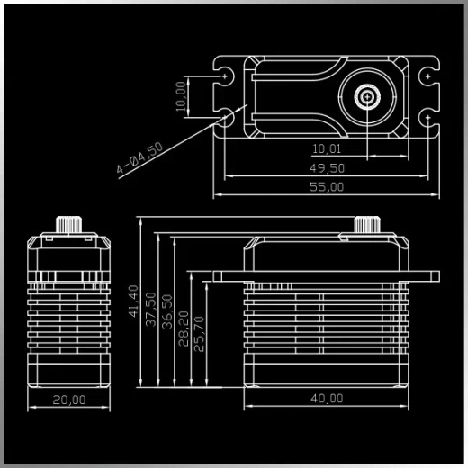KMHB28S цифровой стандартный сервопривод с металлическими шестернями
