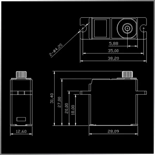 KTKM2612MDHV мини цифровой сервопривод