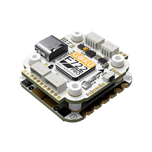 Полетный контроллер и ESC стек GOKU F722 Pro Mini V2 45A 20x20 Stack (BL32)