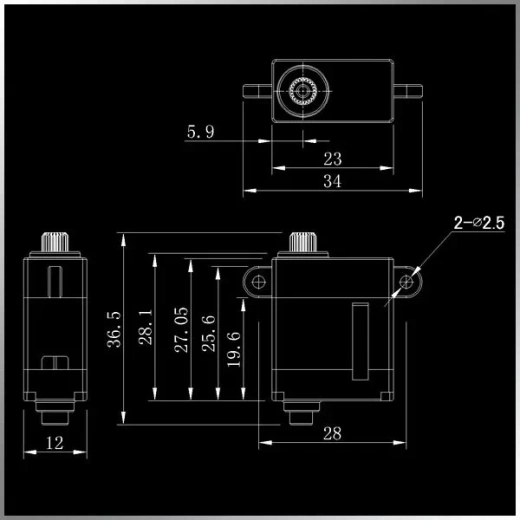 KMRBC04 цифровой мини-робот-сервопривод с металлическими шестернями
