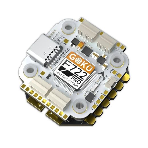 Полетный контроллер и ESC стек GOKU F722 Pro Mini V2 40A 20x20 Stack (8-bit)