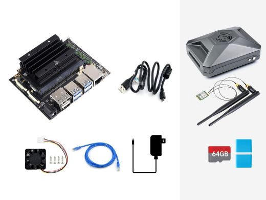 Полный комплект разработчика Jetson Nano Dev Kit E (бинокулярная камера в алюминиевом корпусе)