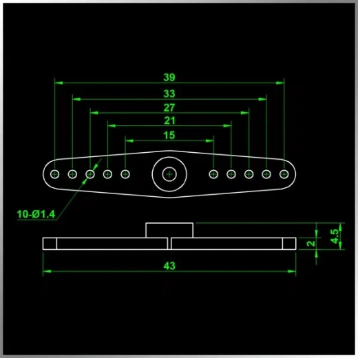 KMKSA004M — мини 25T алюминиевые качалки для сервоприводов