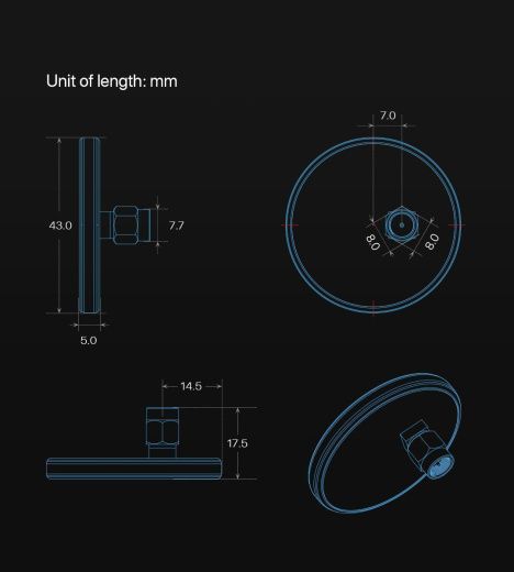 Антенна Foxeer Oreo 9.5dBi High Gain Patch DIY (RHCP)