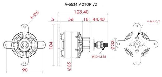 Двигатель Scorpion A-5524-205KV (V2)