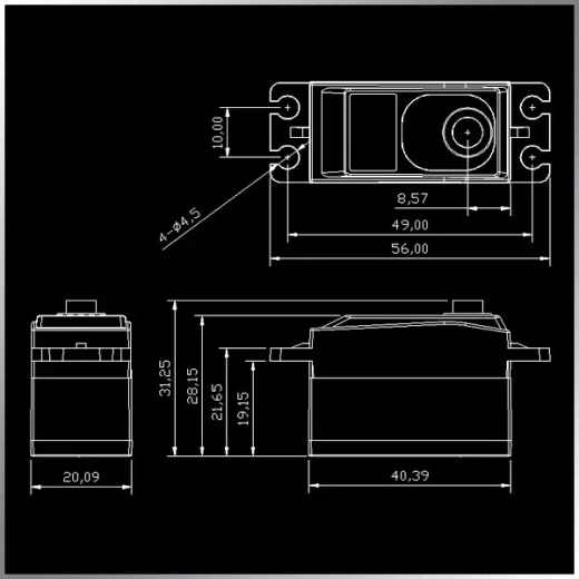 KMGDD4214 стандартный цифровой сервопривод