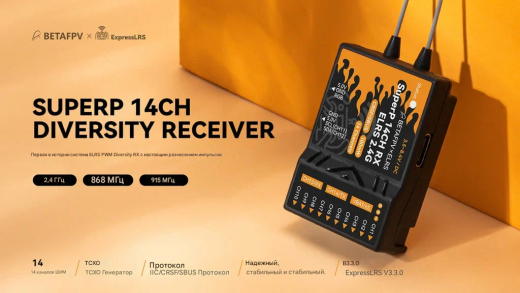 Приемник BETAFPV SuperP 14CH Diversity ELRS (2.4G)