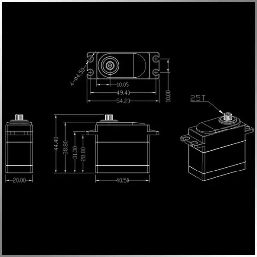 KMBLS3009SP цифровой стандартный сервопривод со стальными шестернями