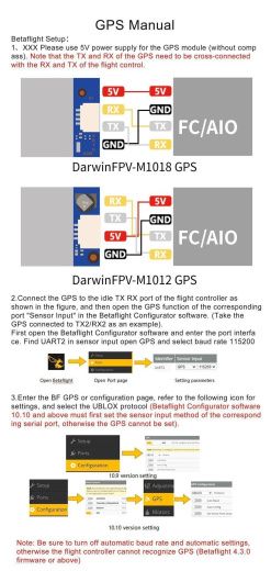 GPS-модуль DarwinFPV-M1018 для FPV-дронов