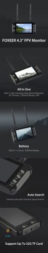 FPV-монитор Foxeer 4.3" с DVR и Diversity приёмником