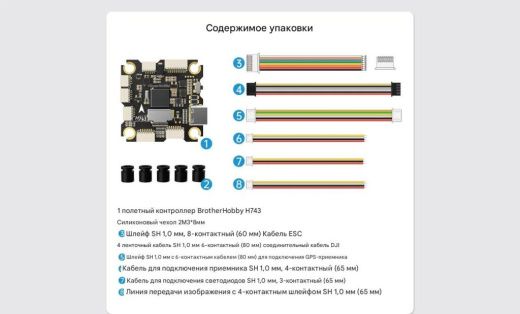 Контроллер полёта Returner 3–8S H743 Betaflight